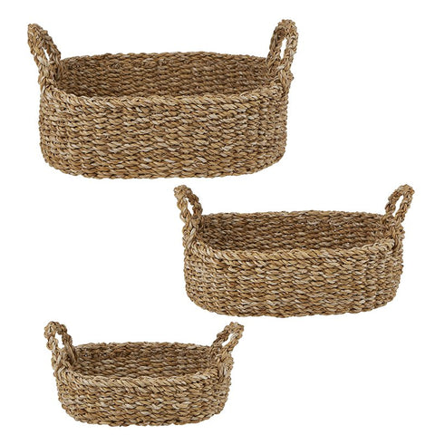 Oval Basket with Handle, Three Sizes
