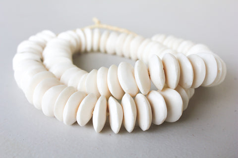 Ivory Saucer Beads