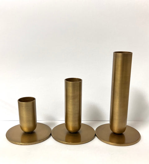 Antique Brass Candle Stick, set of 3