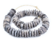 Grey Bone Saucer Beads