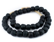 Black Recycled Glass Beads, Three Sizes