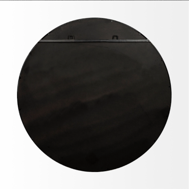 Bergamot Black Round Mirror