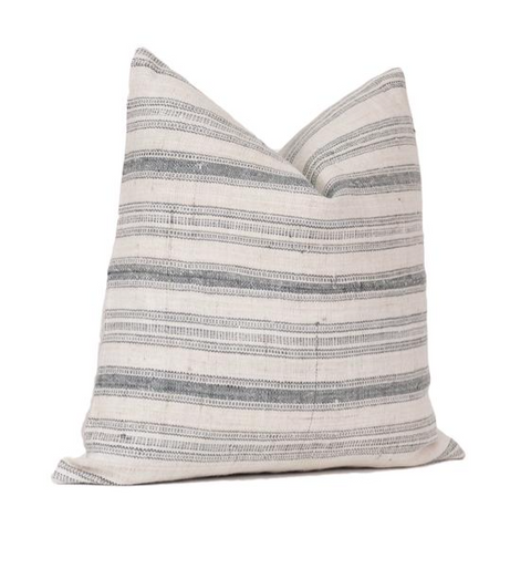 Otis Green Striped Pillow