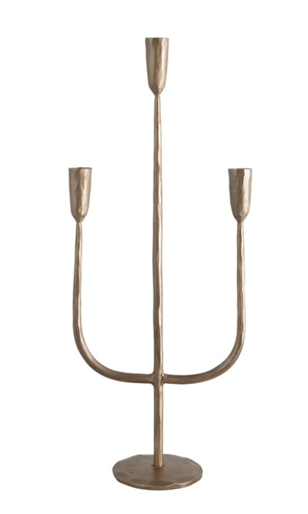 Hand-Forged Brass Candelabra