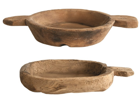 Found Decorative Wood Bowls - Four Sizes