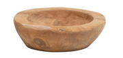 Round Teakwood Bowls, Two Sizes