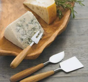 Teak Wood Cheese Utensils, Set of Three