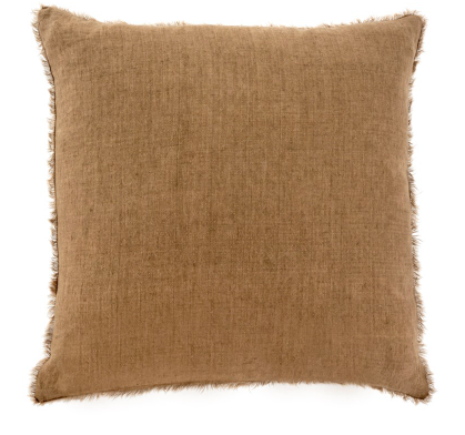 Lina Linen Pillow, Hazelnut