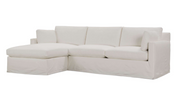 Sylvie Slipcover Sectional - Left Seated Chaise