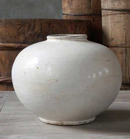 Aged White Glazed Vase