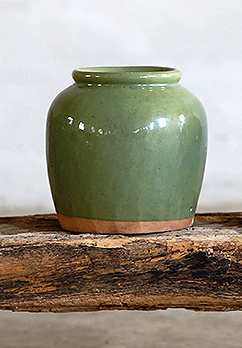 Antique Celadon Jar, two sizes