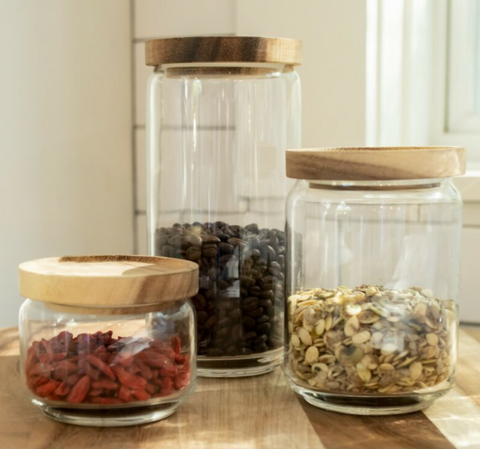 Glass Storage Containers, Three Sizes