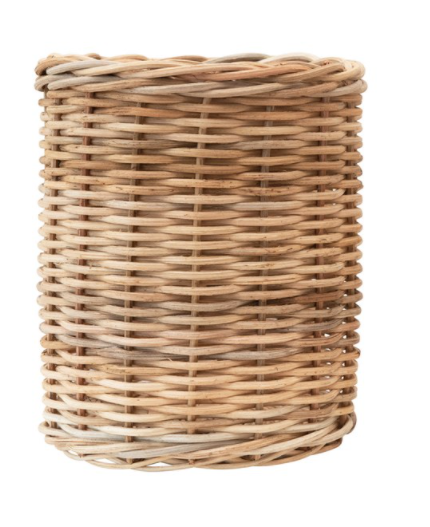 Woven Wicker Canister, Two Sizes