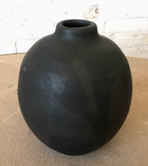 Black Clay Vase