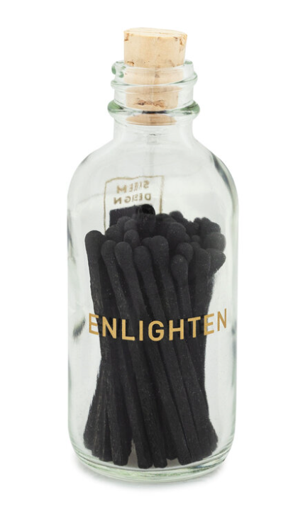 Mini Apothecary Match Bottle, Black