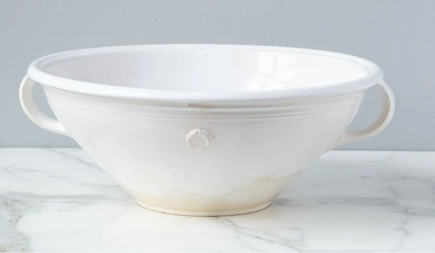 Glazed Clay Serving Bowl