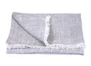 Linen Hand Towel with Frayed Edges