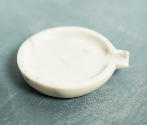 Round Marble Spoon Rest