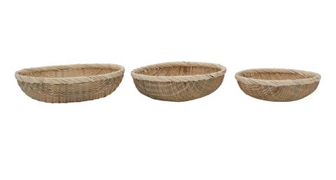 Round Bamboo Basket, Three Sizes