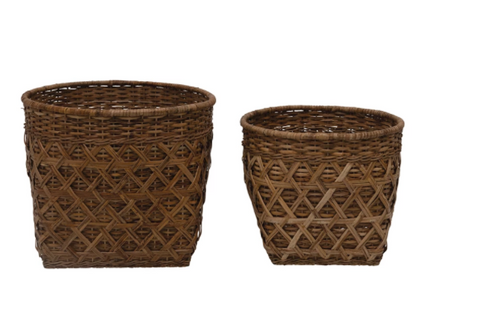 Rattan Baskets, Two Sizes