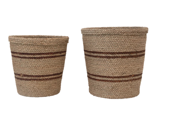 Woven Seagrass Basket, Two Sizes