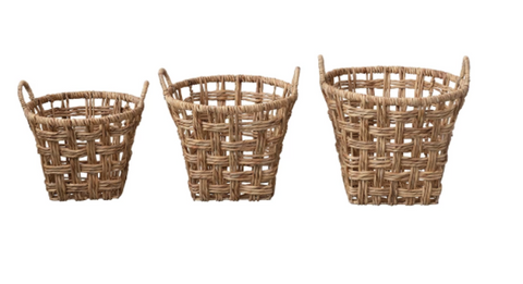Hand-Woven Baskets, Three Sizes