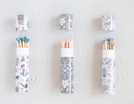 Matches in Printed Holder, Three Styles