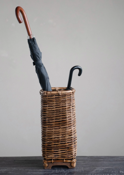 Hand-Woven Umbrella Basket