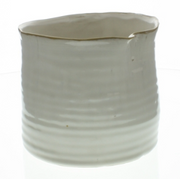 Pinched-Edge Ceramic Vase, Two Sizes