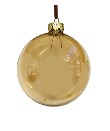Glass Lustered Gold Ornament