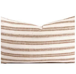 Tanya Tan Natural French Grain Sack Handwoven Lumbar Pillow