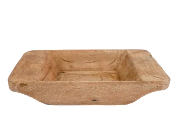 Crafted Oblong Dough Bowl, Two Sizes