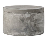 Callie Cement Dish With Lid, Two Sizes