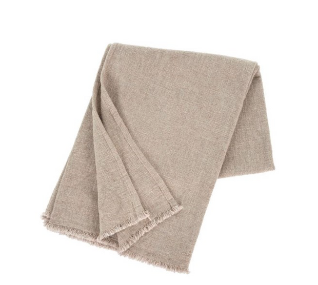 Blush Linen Throw Blanket