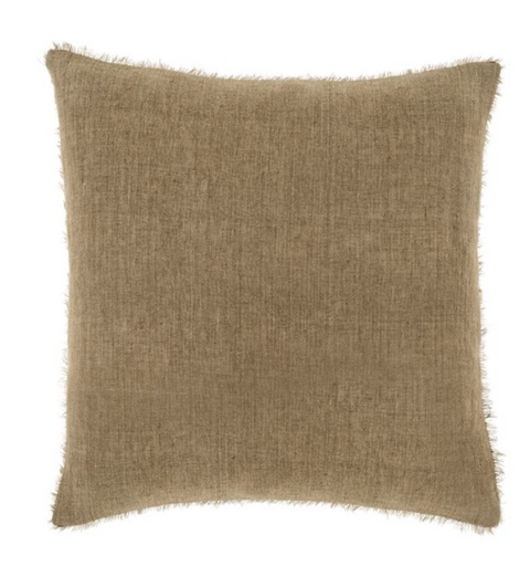 Lina Linen Pillow, Hazlenut