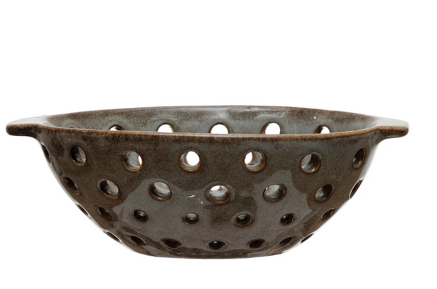 Stoneware Berry Bowl, Brown
