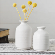 Matte White Vases, two sizes
