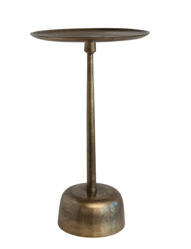 Brandy Antique Brass Side Table