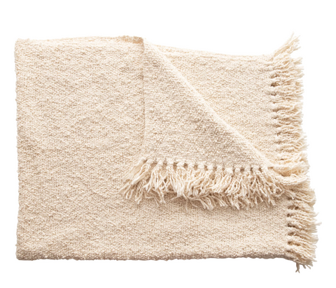 Cotton Throw w/ Fringe