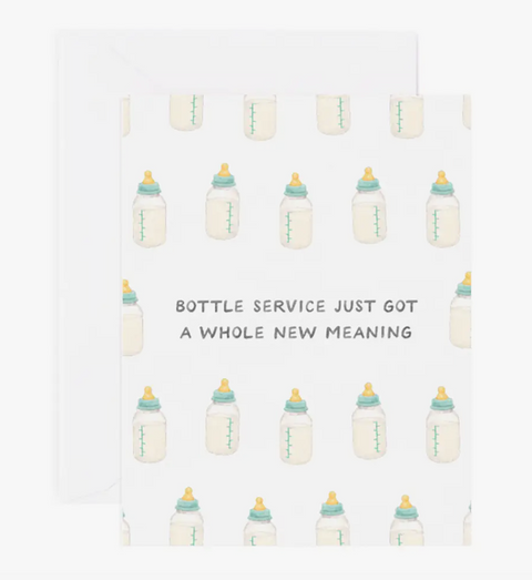 Bottle Service New Baby Card