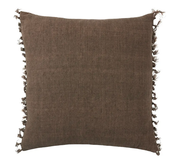 Jemina Pillow, Brown, 20x20