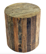 Reclamation Rolling Stool Side Table