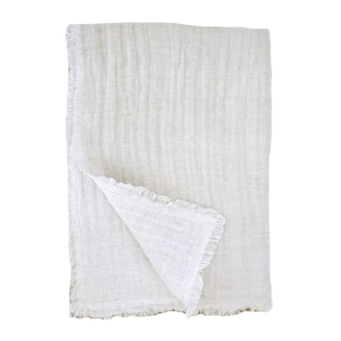 Crinkled Linen Throw, Two Sizes