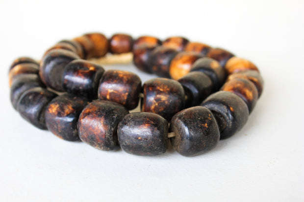 Dark Brown Bone Beads