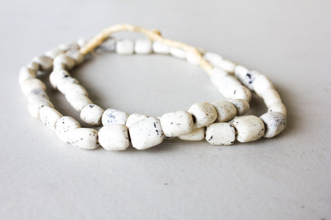 White Washed Bone Beads