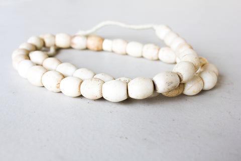 Small Oval Ivory Bone Beads