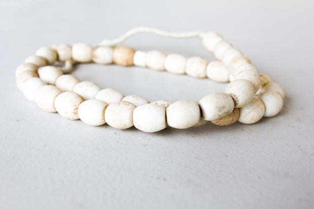 Small Oval Ivory Bone Beads