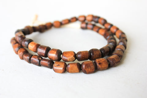 Dark Brown Vintage Wood Beads