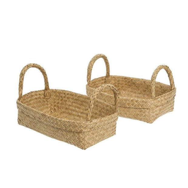 Seagrass Basket with Handle, Two Sizes