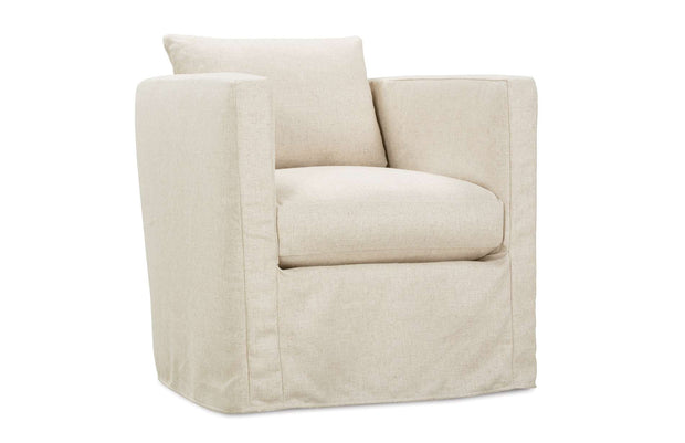 Rothko Sage Slipcover Swivel Chair